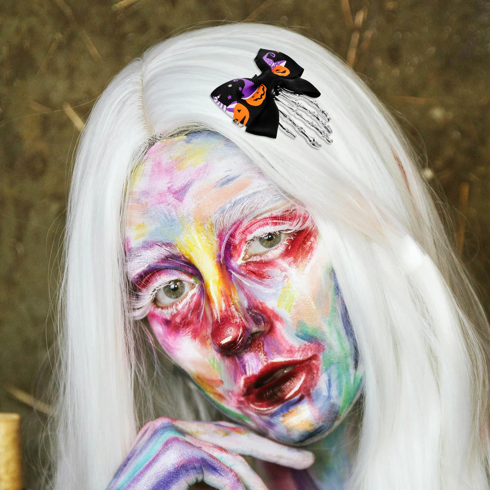 Halloween Skull Bow Hair Clip Gothic Cloth Zinc Alloy Decorative Hairpin Party Hair Accessories Women
Halloween Skull Bow Hair Clip Gothic Cloth Zinc Alloy Decorative Hairpin Party Hair Accessories Women