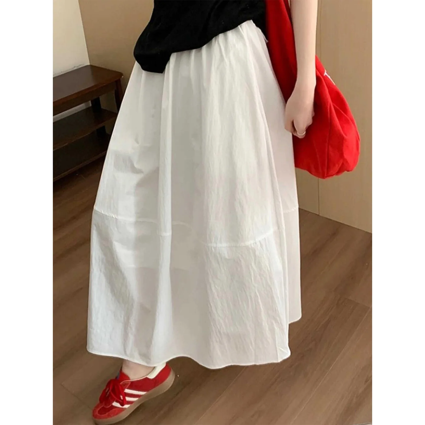 Women's High-Waisted Flowy Maxi Skirt, Casual Elastic Waist A-Line Tiered Skirt, Lightweight Linen-Look Summer Skirt
Women's High-Waisted Flowy Maxi Skirt, Casual Elastic Waist A-Line Tiered Skirt, Lightweight Linen-Look Summer Skirt