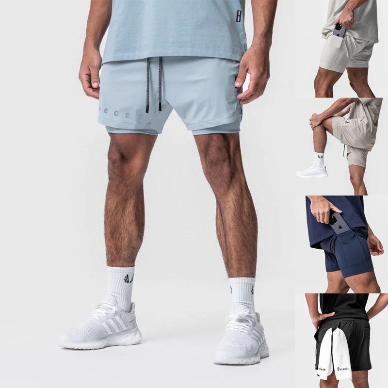 Мужские летние дышащие быстросохнущие спортивные тренировочные двухслойные шорты для фитнеса, баскетбола, мужские шорты
Мужские летние дышащие быстросохнущие спортивные тренировочные двухслойные шорты для фитнеса, баскетбола, мужские шорты