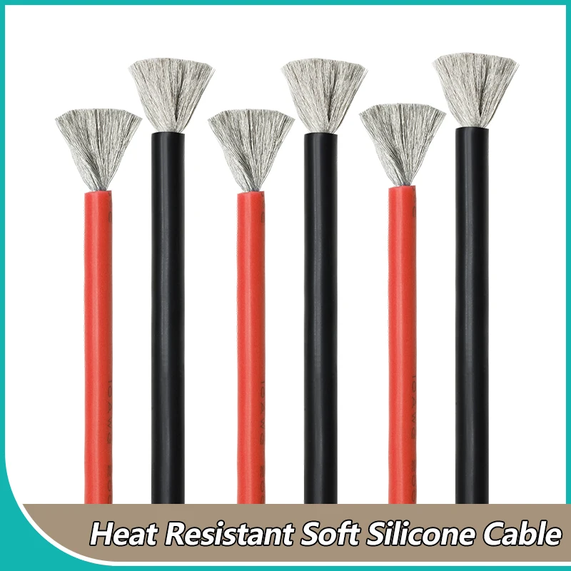 Soft Silicone Power Cable 30/28/26/24/22/20/18/16AWG Heat Resistant Electrical Wire Red Black For Car Battery LED Light
Soft Silicone Power Cable 30/28/26/24/22/20/18/16AWG Heat Resistant Electrical Wire Red Black For Car Battery LED Light