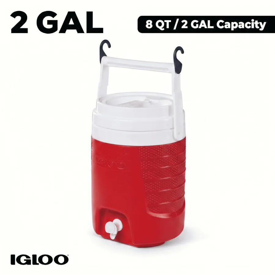 2-Gallon Sports Plastic Beverage Jug with Built-in Hooks for Gym, Camping, Office Use Vibrant Red Color, Leak-Proof Lightweight
2-Gallon Sports Plastic Beverage Jug with Built-in Hooks for Gym, Camping, Office Use Vibrant Red Color, Leak-Proof Lightweight