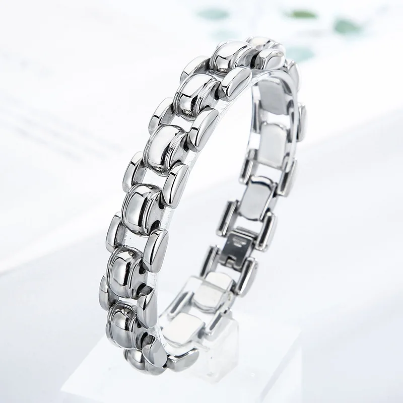15mm Heavy Punk Retro Geometry Style Bike Chain Bracelets Men Rock Hiphop Polished Stainless Steel Biker Bangle Jewelry
15mm Heavy Punk Retro Geometry Style Bike Chain Bracelets Men Rock Hiphop Polished Stainless Steel Biker Bangle Jewelry