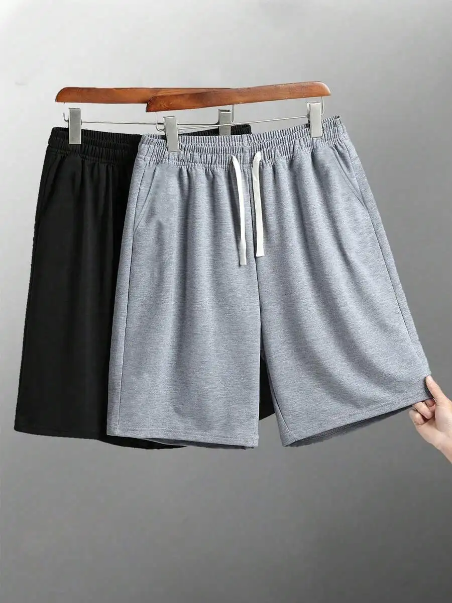 Mens Comfortable Gray And Black Elastic Waist Drawstring Shorts For Casual Daily Wear
Mens Comfortable Gray And Black Elastic Waist Drawstring Shorts For Casual Daily Wear