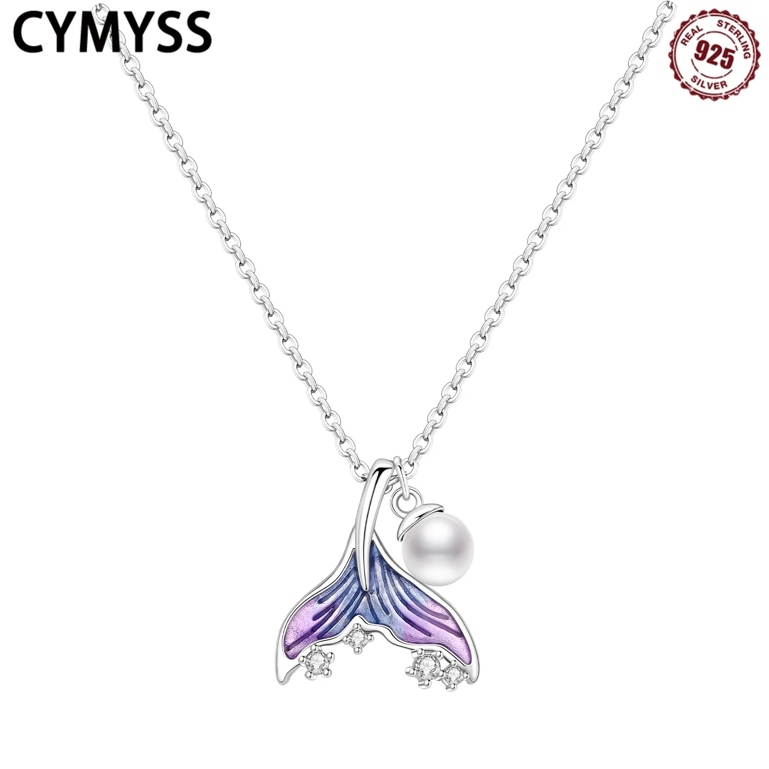 CYMYSS 2025 New 925 Sterling Silver Gradient Mermaid Tail Pearl Necklace Fine Jewellery Birthday Anniversary Gift Woman Necklace
CYMYSS 2025 New 925 Sterling Silver Gradient Mermaid Tail Pearl Necklace Fine Jewellery Birthday Anniversary Gift Woman Necklace