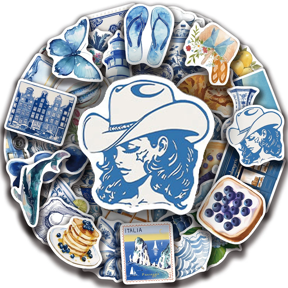 10/30/50pcs Blue Cute Mediterranean Stickers Aesthetic Decals DIY Stationery Luggage Laptop Car INS Style Cartoon Sticker Decor
10/30/50pcs Blue Cute Mediterranean Stickers Aesthetic Decals DIY Stationery Luggage Laptop Car INS Style Cartoon Sticker Decor