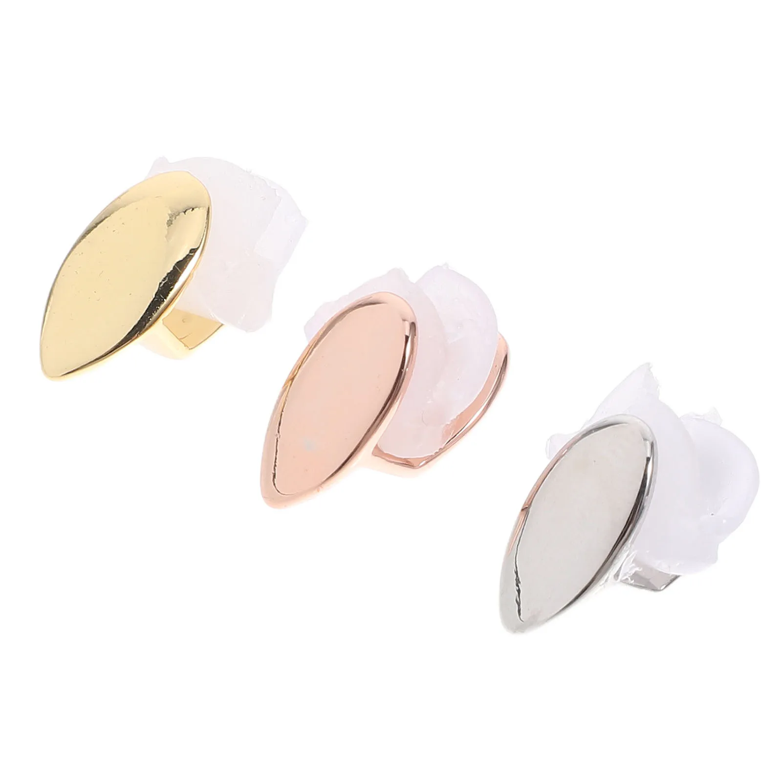 3pcs Golden Silver Rose Gold Fake Canine Teeth For Halloween Party Concert Birthday Photo Shoot Teeth Accessories
3pcs Golden Silver Rose Gold Fake Canine Teeth For Halloween Party Concert Birthday Photo Shoot Teeth Accessories