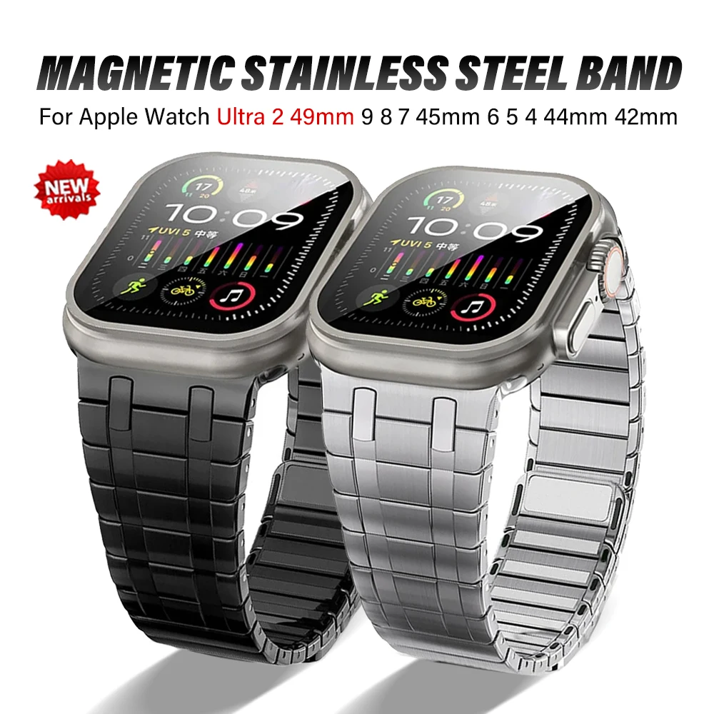 Ultra Stainless Steel Strap For Apple Watch Series 9 8 7 6 5 4 Se Ultra 2 49mm Magnetic Band For iWatch 45mm 44mm 42mm Bracelet
Ultra Stainless Steel Strap For Apple Watch Series 9 8 7 6 5 4 Se Ultra 2 49mm Magnetic Band For iWatch 45mm 44mm 42mm Bracelet