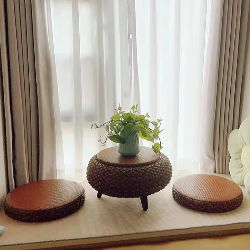 Bay Window Tea Table, Zen-Style Coffee Stand, Handwoven Tatami Table, Ground-Level Small Desk, Compact Wooden Furniture
Bay Window Tea Table, Zen-Style Coffee Stand, Handwoven Tatami Table, Ground-Level Small Desk, Compact Wooden Furniture