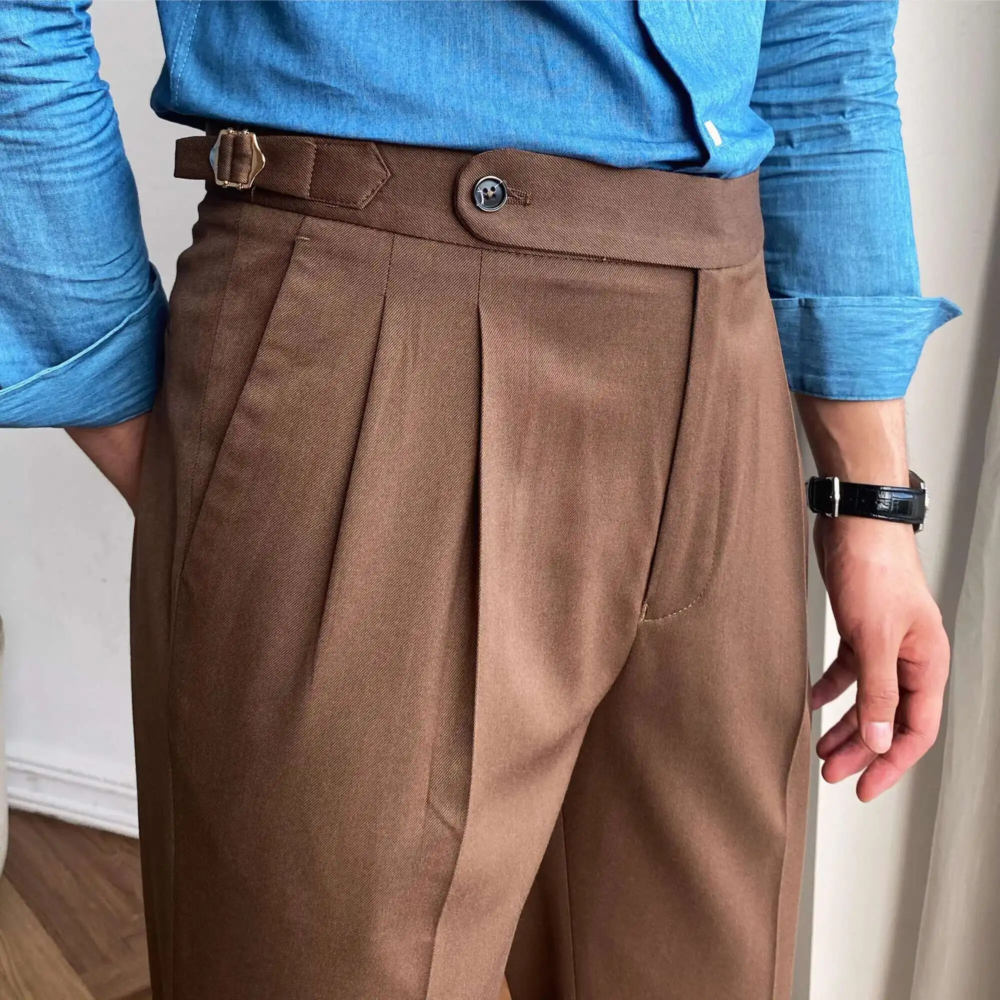 Italian Men Trousers Hombre Dress Ankle Pant 2021 British High-waist Pant Men Social Pant Traje Hombre Formal Dress Pants Men
Italian Men Trousers Hombre Dress Ankle Pant 2021 British High-waist Pant Men Social Pant Traje Hombre Formal Dress Pants Men