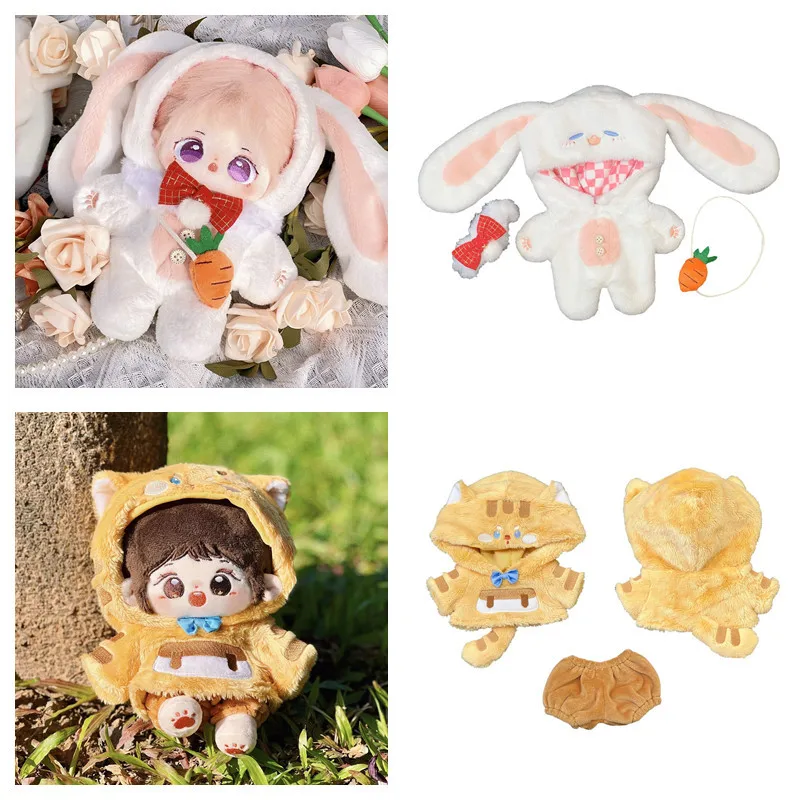 3pc/set Cute Mini 20cm Korean Idol Doll Plush Toy Clothes Orange Cat Plush Hoodies DIY 20cm doll Big Rabbit Ears Doll Clothes
3pc/set Cute Mini 20cm Korean Idol Doll Plush Toy Clothes Orange Cat Plush Hoodies DIY 20cm doll Big Rabbit Ears Doll Clothes
