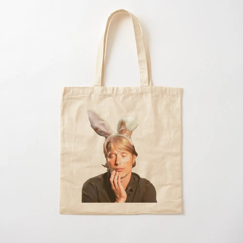 Mads Mikkelsen with bunny ears Tote Bag Women's shopping bag ecological bags foldable reusable bag Canvas Tote
Mads Mikkelsen with bunny ears Tote Bag Women's shopping bag ecological bags foldable reusable bag Canvas Tote