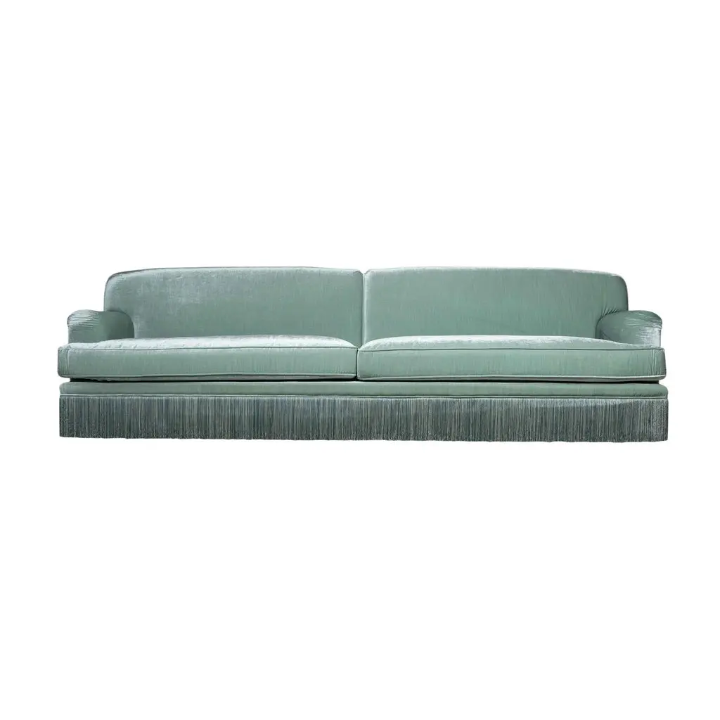 #Oem Wholesale Classic Vintage Cafe Green Velvet Sofas with Under the Tassel Fringe Wedding Hall Furniture Couch for Restaurant
#Oem Wholesale Classic Vintage Cafe Green Velvet Sofas with Under the Tassel Fringe Wedding Hall Furniture Couch for Restaurant