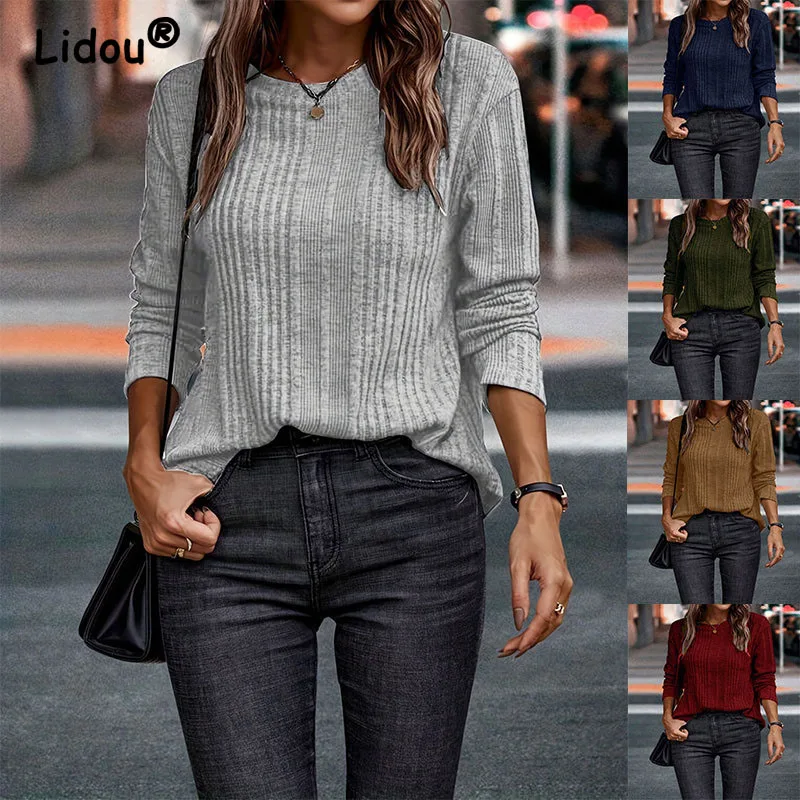2023 Autumn New Women's Fashion Commuter Loose Casual Solid Color Comfortable Versatile Warm Multi Color Long Sleeve T-shirt
2023 Autumn New Women's Fashion Commuter Loose Casual Solid Color Comfortable Versatile Warm Multi Color Long Sleeve T-shirt