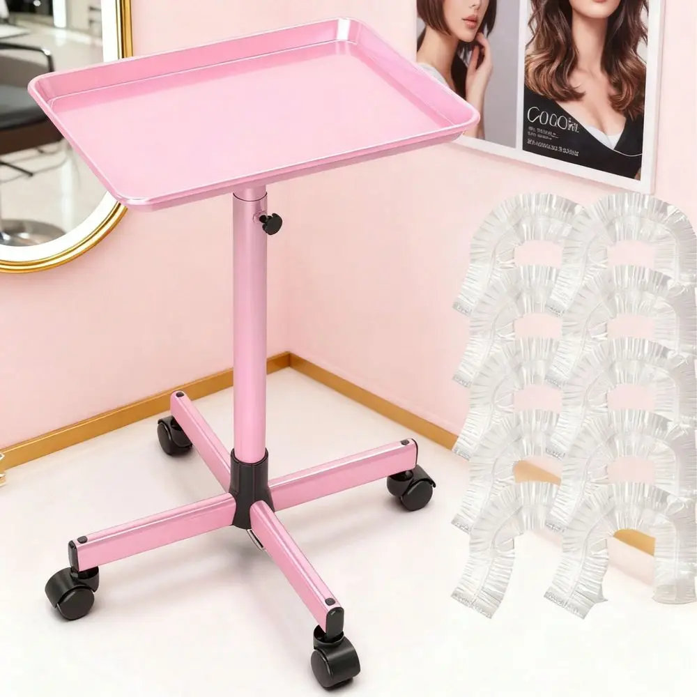 Cart With Wheels Adjustable Height 30 To 42 Inches, Salon Tray Cart With 10 Sheets Of Tray Film, For Tattoo Tray, Salon Tool Co
Cart With Wheels Adjustable Height 30 To 42 Inches, Salon Tray Cart With 10 Sheets Of Tray Film, For Tattoo Tray, Salon Tool Co