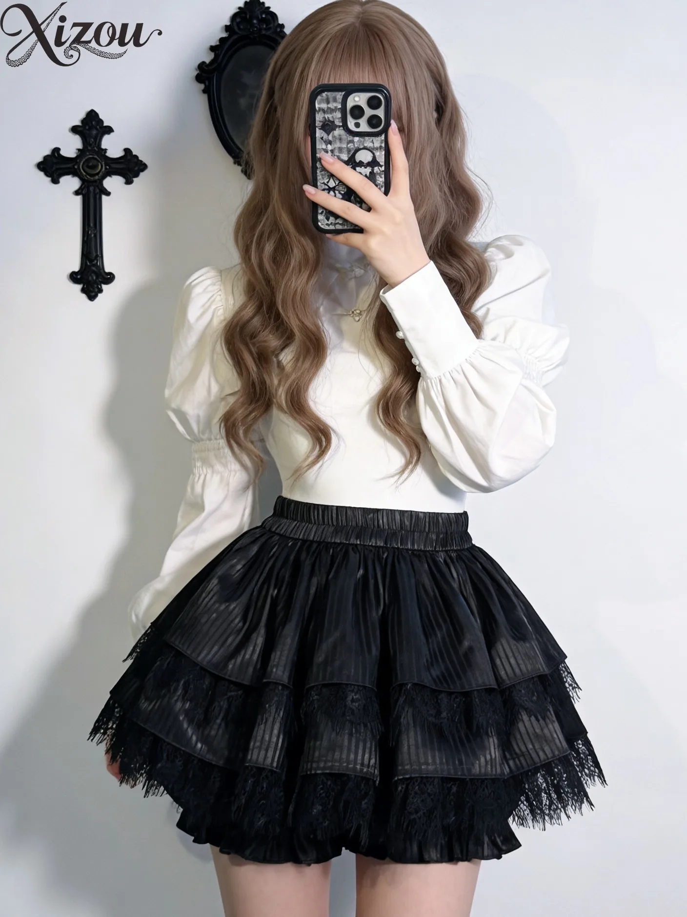 Gothic Style Tutu Culottes Lolita Stripes Lace Skirt Petticoat Outer Layering Fashionable Easiest for Match Women's Short Skirts
Gothic Style Tutu Culottes Lolita Stripes Lace Skirt Petticoat Outer Layering Fashionable Easiest for Match Women's Short Skirts