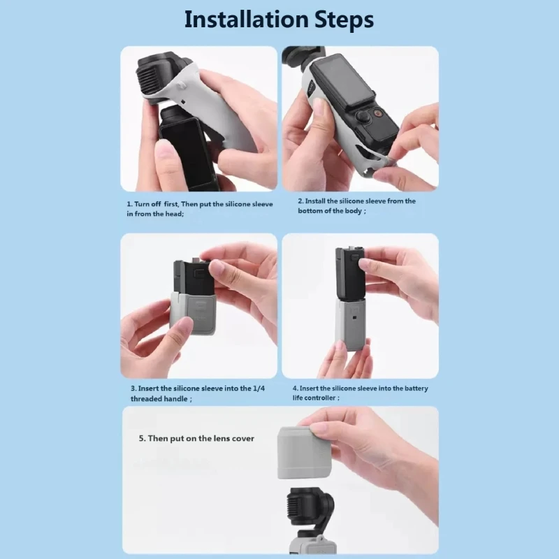 Flexible Silicone Case Skin for Pocket 3 Camera Cover Protector Precise Cutout and Enhanced Grip Suitable for Vloggers
Flexible Silicone Case Skin for Pocket 3 Camera Cover Protector Precise Cutout and Enhanced Grip Suitable for Vloggers