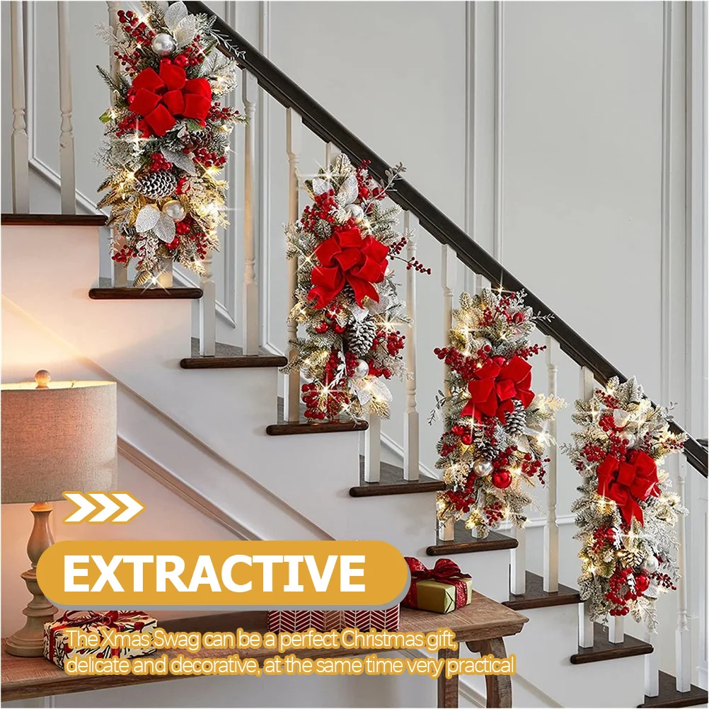 Butterfly Bow Hanging Decor For Christmas Stair Railing Wall Door Fireplace Party Decoration Xmas Teardrop Swag
Butterfly Bow Hanging Decor For Christmas Stair Railing Wall Door Fireplace Party Decoration Xmas Teardrop Swag
