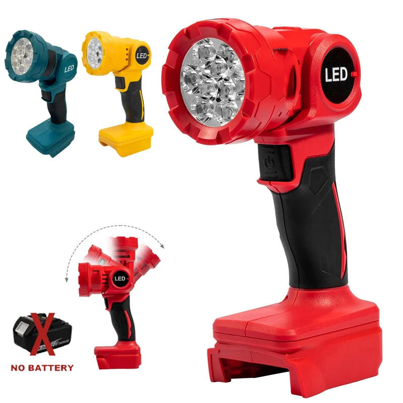 Светодиодный рабочий фонарь 18 В 20 В для Makita DeWalt Milwaukee-ручной прожектор дальнего действия 1500 люмен аккумуляторные прожекторы электроинструменты
Светодиодный рабочий фонарь 18 В 20 В для Makita DeWalt Milwaukee-ручной прожектор дальнего действия 1500 люмен аккумуляторные прожекторы электроинструменты