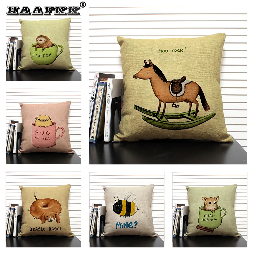 Cartoon Animal Print Cushion Cover 45x45cm Linen Living Room Sofa Decoration Pillow Cover Car Chair Accessories Pillow Case
Cartoon Animal Print Cushion Cover 45x45cm Linen Living Room Sofa Decoration Pillow Cover Car Chair Accessories Pillow Case