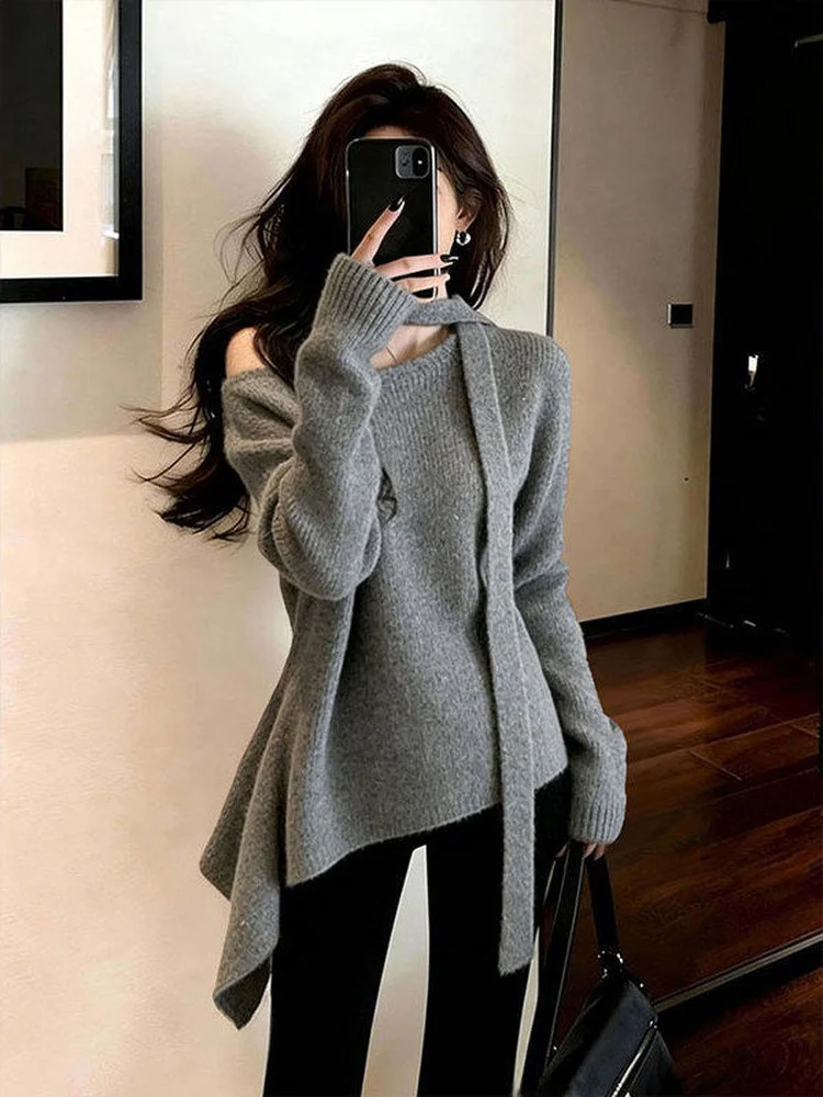 Уникальный вязаный свитер-топ в корейском стиле, весенняя коллекция, повседневный свободный крой, женская модная одежда
Уникальный вязаный свитер-топ в корейском стиле, весенняя коллекция, повседневный свободный крой, женская модная одежда