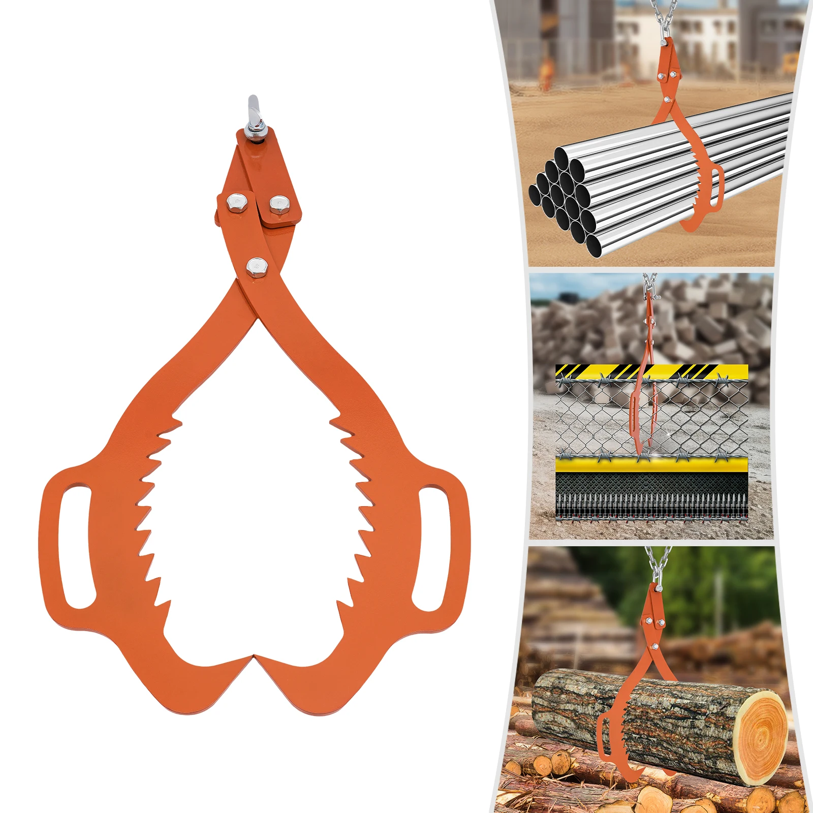 25" Log Lifting Tongs, 2200LBS Capacity, Carbon Steel with Sharp Jaw Teeth, for Heavy Duty Wood Handling
25" Log Lifting Tongs, 2200LBS Capacity, Carbon Steel with Sharp Jaw Teeth, for Heavy Duty Wood Handling