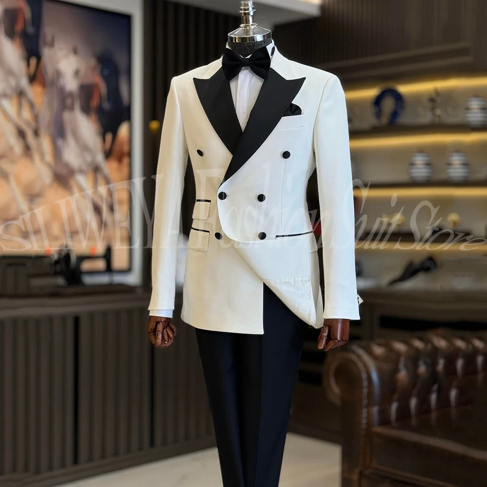 Elegant Suit for Men 2 Pieces Jacket Pants Double Breasted Wedding Groom Tuxedos Slim Fit Formal Business Gentleman Blazer Set
Elegant Suit for Men 2 Pieces Jacket Pants Double Breasted Wedding Groom Tuxedos Slim Fit Formal Business Gentleman Blazer Set