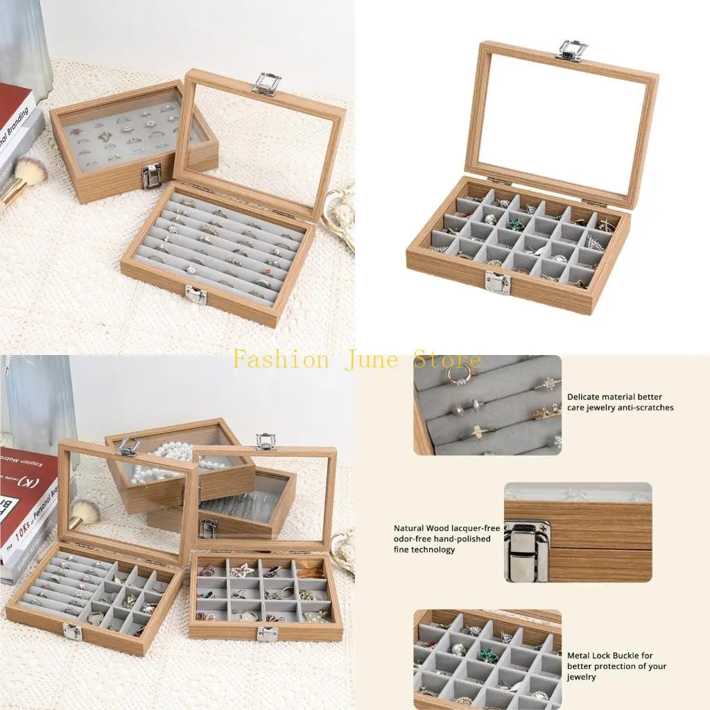 N5KA Jewelry Storage Box for Easy Organization Dustaproof Necklace and Ring Organiser
N5KA Jewelry Storage Box for Easy Organization Dustaproof Necklace and Ring Organiser