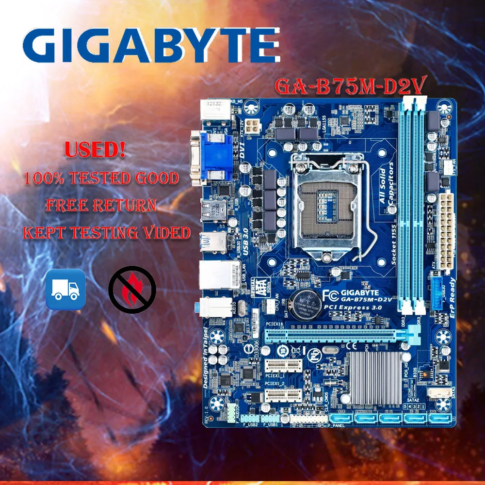 GIGABYTE motherboard GA-B75M-D2V supports LGA1155 socket processor and two 1.5V DDR3 DIMM sockets, up to 16 GB
GIGABYTE motherboard GA-B75M-D2V supports LGA1155 socket processor and two 1.5V DDR3 DIMM sockets, up to 16 GB