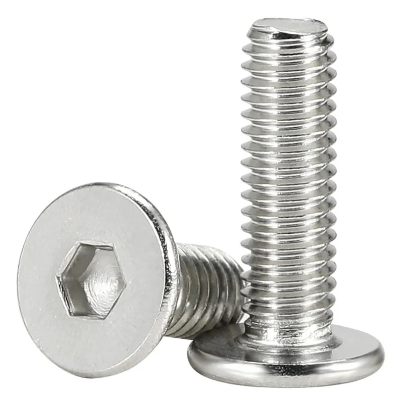 304 Stainless Steel Super Low Flat Wafer Head Cap Screws M5-M12 / Ultra Thin Hexagon Socket Head Bolts for Tight Spaces
304 Stainless Steel Super Low Flat Wafer Head Cap Screws M5-M12 / Ultra Thin Hexagon Socket Head Bolts for Tight Spaces
