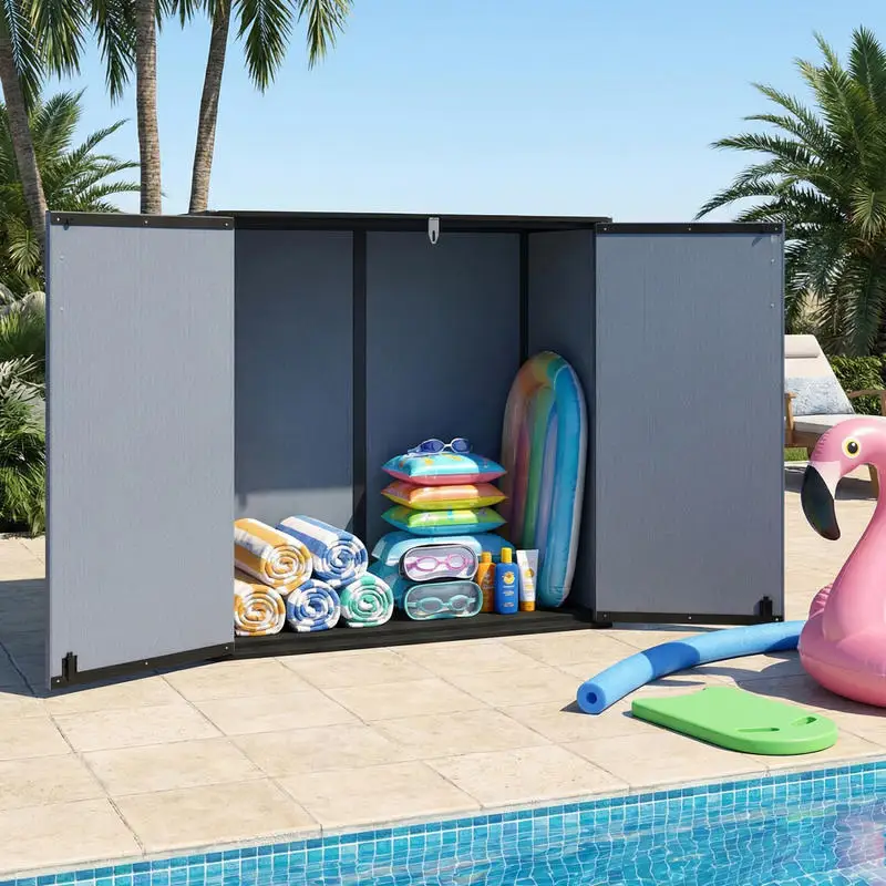 Outdoor Storage Shed 23.5 Cu.ft All-Weather Storage Box with Floor Lockable Door-Gray
Outdoor Storage Shed 23.5 Cu.ft All-Weather Storage Box with Floor Lockable Door-Gray