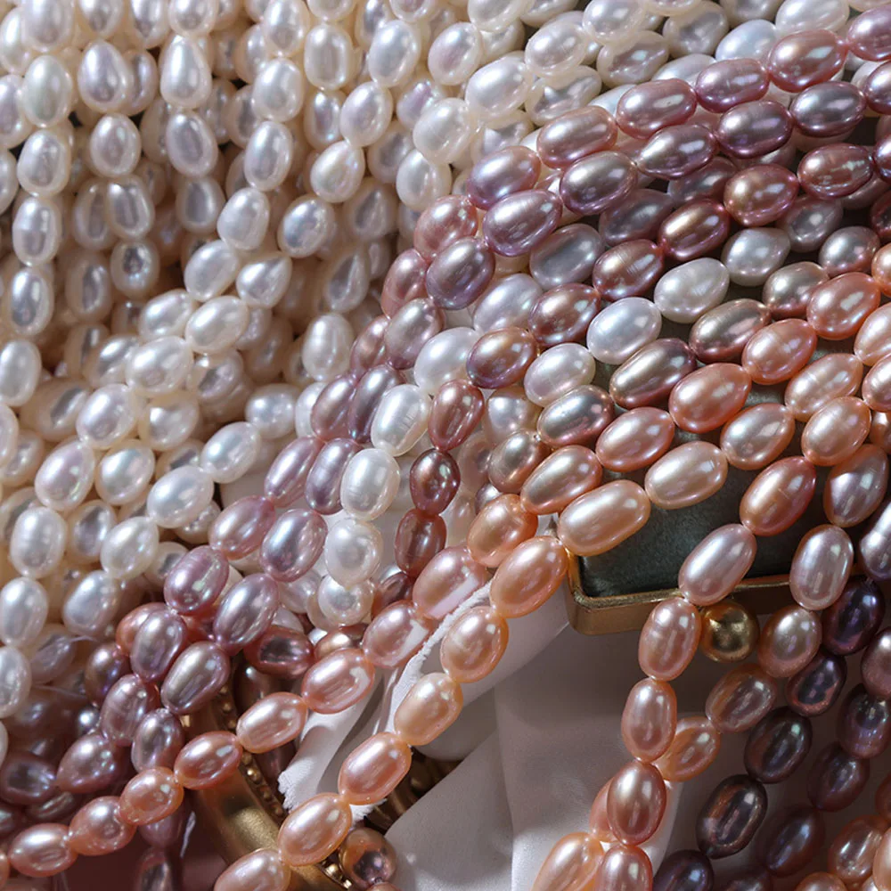 High Quality Natural Freshwater Pearls Strong Light Rice Shape Loose Beads for Jewelry Making DIY Necklace Bracelet Accessories
High Quality Natural Freshwater Pearls Strong Light Rice Shape Loose Beads for Jewelry Making DIY Necklace Bracelet Accessories