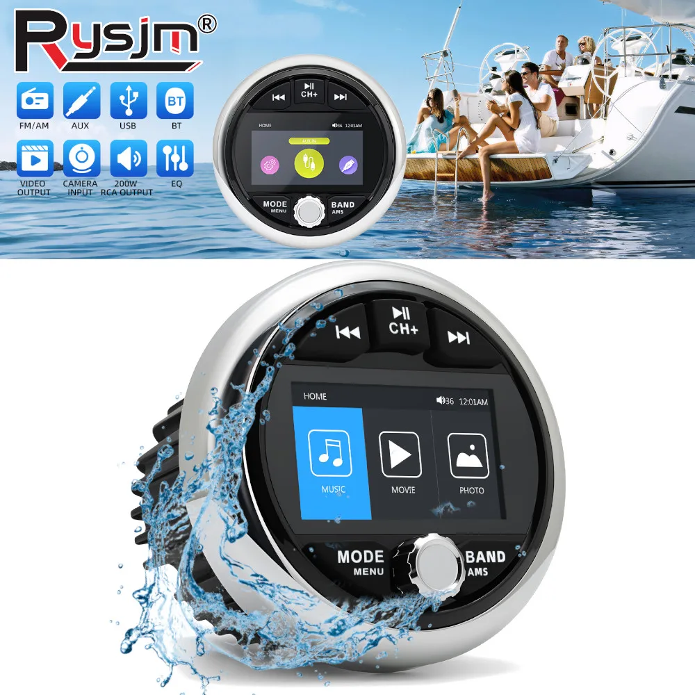 Водонепроницаемый IPX5 лодка MP5 радиоплеер Bluetooth-совместимый FM AM AM FM RDS приемник для датчика яхты ATV UTV SPA тележка мотоцикла
Водонепроницаемый IPX5 лодка MP5 радиоплеер Bluetooth-совместимый FM AM AM FM RDS приемник для датчика яхты ATV UTV SPA тележка мотоцикла