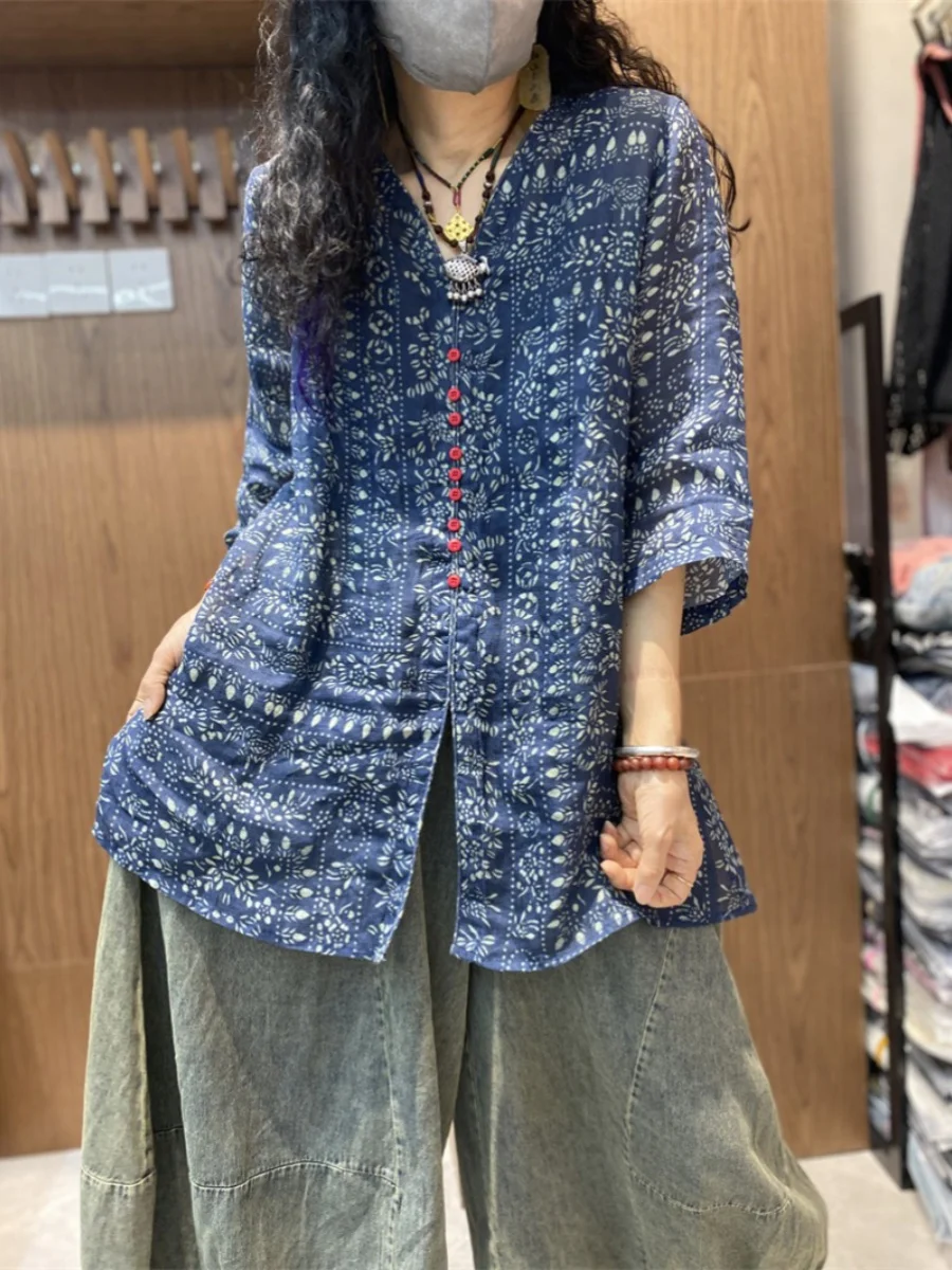 Высококачественный льняной топ в стиле ретро с принтом Midi irt, большие размеры, женский цветной топ с пуговицами V-Ne, тонкий повседневный топ, летний свободный крой, для поездок на работу
Высококачественный льняной топ в стиле ретро с принтом Midi irt, большие размеры, женский цветной топ с пуговицами V-Ne, тонкий повседневный топ, летний свободный крой, для поездок на работу