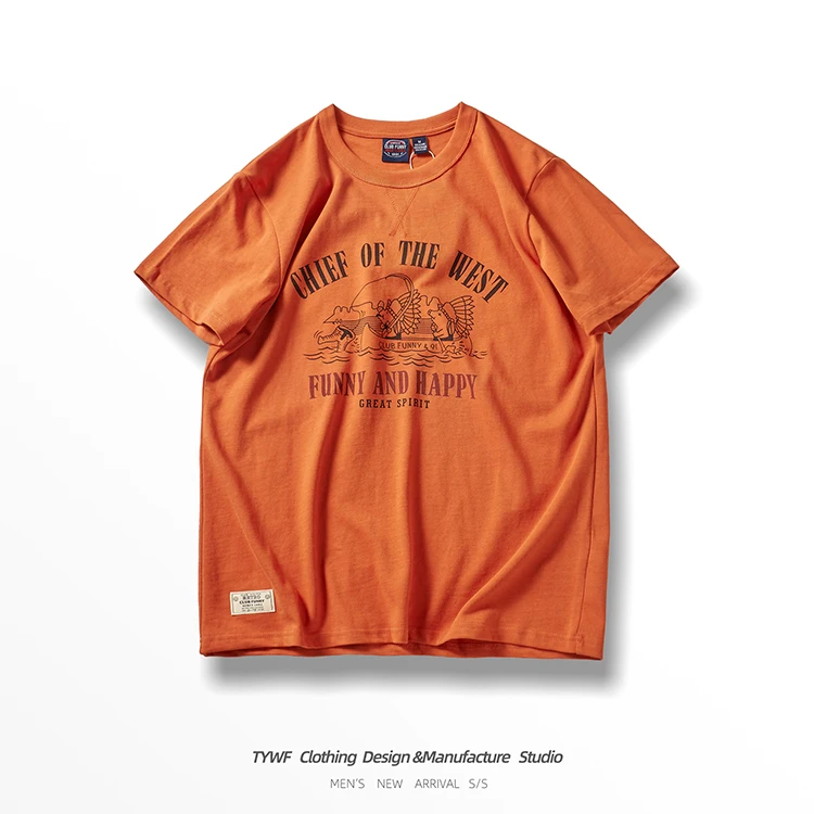 Summer New American Retro Short-sleeved O-neck Letter Printed T-shirt Men's Fashion Simple 100% Cotton Washed Casual Sport Tops
Summer New American Retro Short-sleeved O-neck Letter Printed T-shirt Men's Fashion Simple 100% Cotton Washed Casual Sport Tops