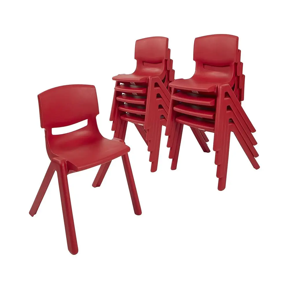 10-Pack Red Plastic Stackable School Chairs for Classrooms
10-Pack Red Plastic Stackable School Chairs for Classrooms