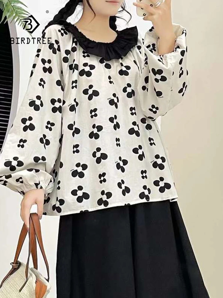 New Spring Cotton Long Sleeve Shirt, Women Peter Pan Collar Print Top, Mori Girl Sweet Japan Style Loose Blouse, 2025 T4D715CC
New Spring Cotton Long Sleeve Shirt, Women Peter Pan Collar Print Top, Mori Girl Sweet Japan Style Loose Blouse, 2025 T4D715CC