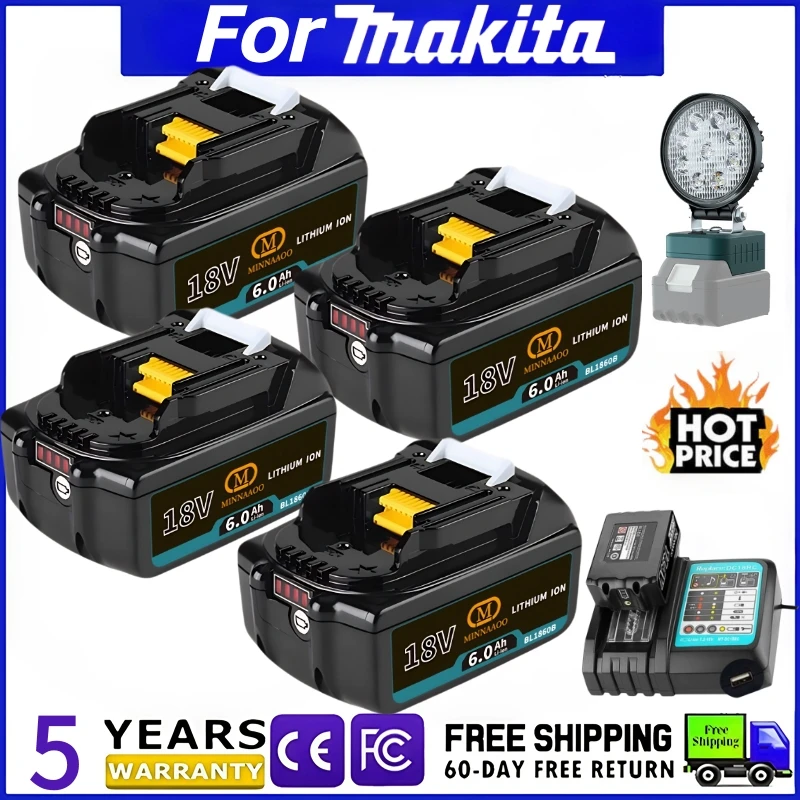 100% оригинал для Makita, аккумулятор 18 В, 6,0 Ач BL1815 BL1830B BL1840 BL1850B BL1860B, инструменты для быстрой зарядки Makita
100% оригинал для Makita, аккумулятор 18 В, 6,0 Ач BL1815 BL1830B BL1840 BL1850B BL1860B, инструменты для быстрой зарядки Makita