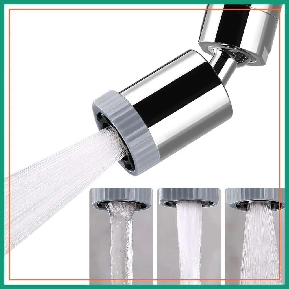 Swivel Faucet Aerator, 3-Function Nozzle, 360° Rotate Kitchen Sink Attachment, 55/64 Inch Female Thread, Chrome
Swivel Faucet Aerator, 3-Function Nozzle, 360° Rotate Kitchen Sink Attachment, 55/64 Inch Female Thread, Chrome