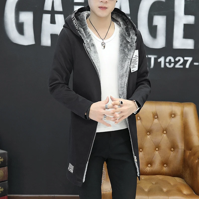 Youth winter long sleeve fashion zipper medium long casual solid color hooded trench coat coat
Youth winter long sleeve fashion zipper medium long casual solid color hooded trench coat coat