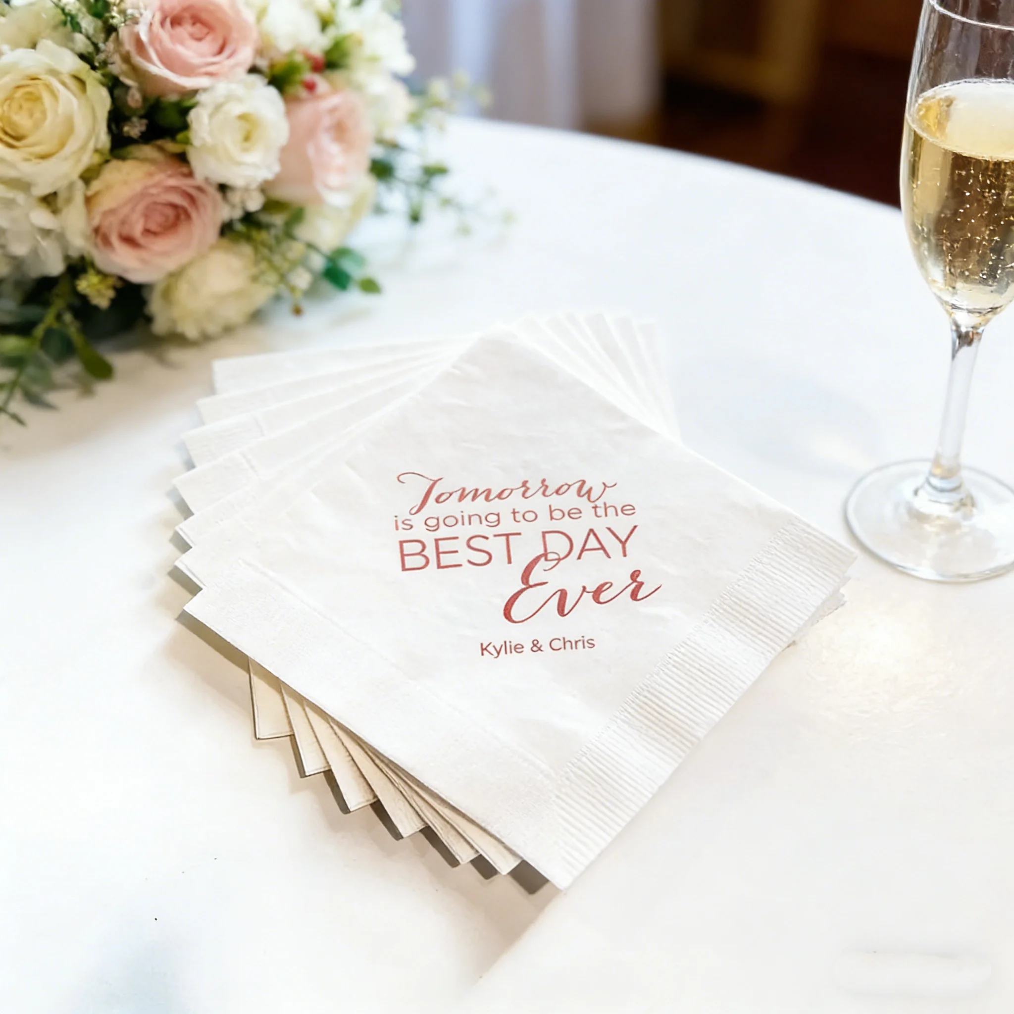 50pcs Personalized 3-Ply Wedding Napkins Custom Foil Print Elegant Event Party Supplies
50pcs Personalized 3-Ply Wedding Napkins Custom Foil Print Elegant Event Party Supplies