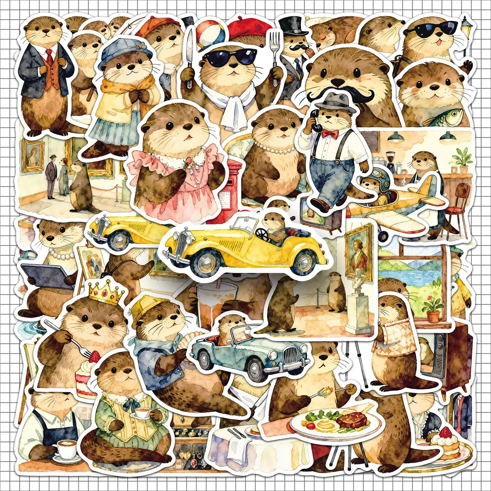 50 pieces/set Cartoon Otter Cute Creative Animal Pattern Stickers for Guitar, Refrigerator, Painted Graffiti Decoration Stickers
50 pieces/set Cartoon Otter Cute Creative Animal Pattern Stickers for Guitar, Refrigerator, Painted Graffiti Decoration Stickers