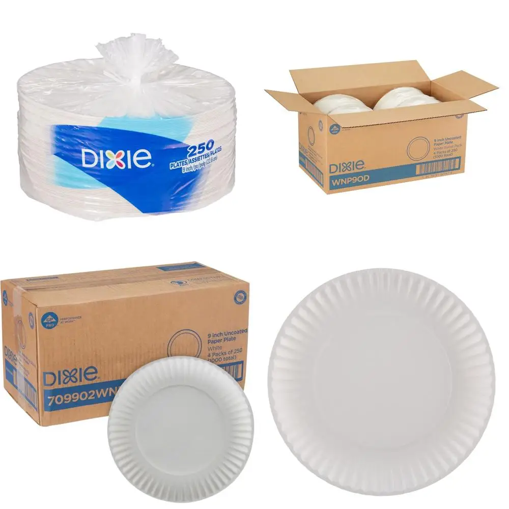 Легкие бумажные тарелки 9 дюймов, белые, 1000 штук (250 тарелок в упаковке, 4 упаковки в коробке)
Легкие бумажные тарелки 9 дюймов, белые, 1000 штук (250 тарелок в упаковке, 4 упаковки в коробке)