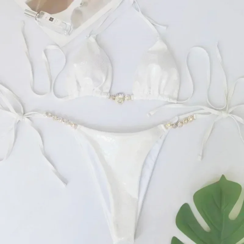 White Sexy Bikinis Swimsuit With Rhinestones Women Swimwear Female Push Up Bikini Beach Swim Wear Bathing Suits Pool Bather 2025
White Sexy Bikinis Swimsuit With Rhinestones Women Swimwear Female Push Up Bikini Beach Swim Wear Bathing Suits Pool Bather 2025
