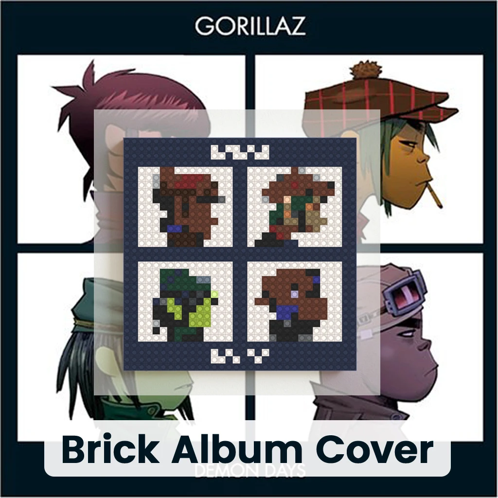 Gorillaz Alternative Rock Electronic Trip-Hop Music Album Cover Mosaic MOC Building Brick Pixel Art DIY Poster Home Wall Decor
Gorillaz Alternative Rock Electronic Trip-Hop Music Album Cover Mosaic MOC Building Brick Pixel Art DIY Poster Home Wall Decor