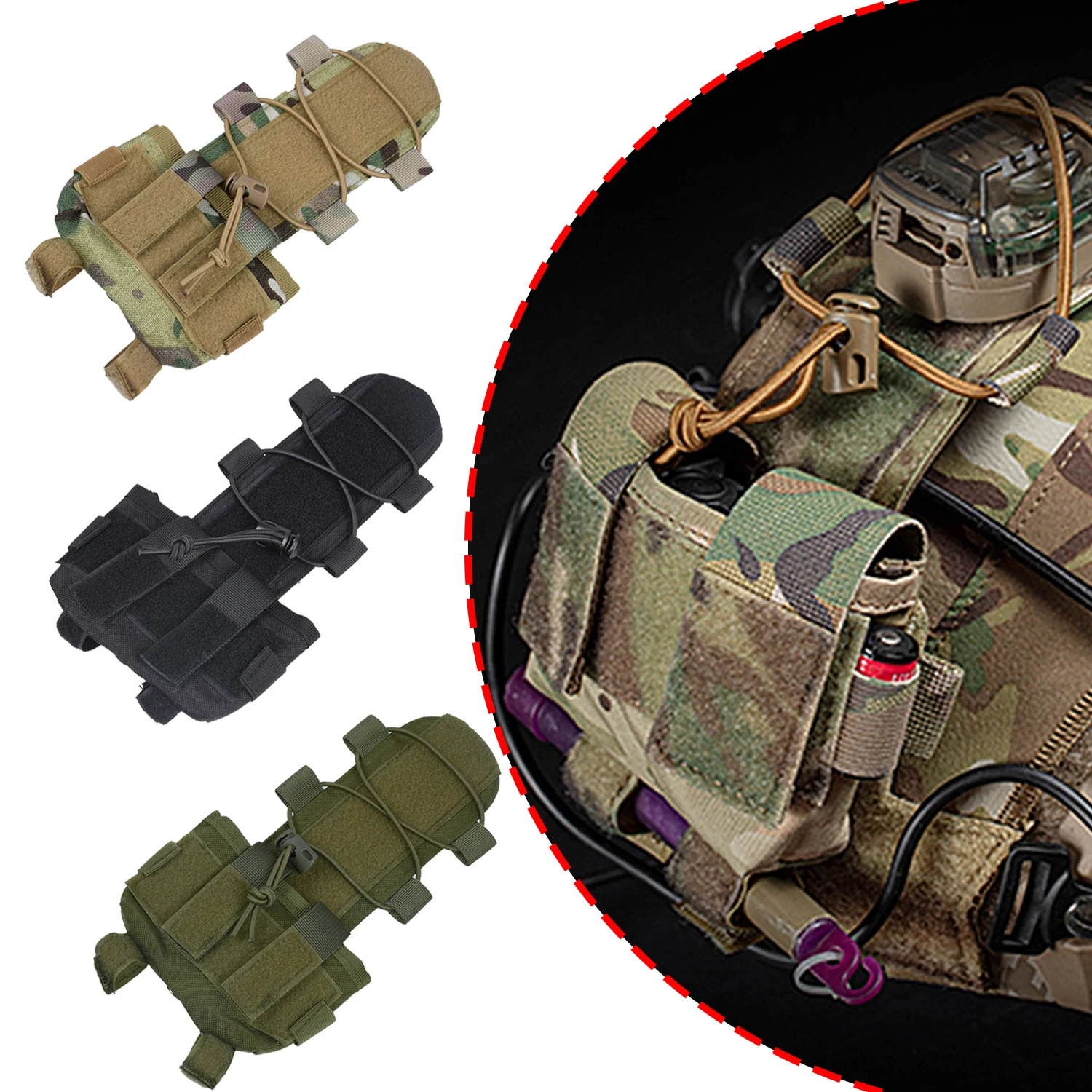 Tactical Helmet Pouch Battery Box Counterweight Pouch Remote Battery Helmet Accessory Storage Bag with Hook Loop for Fast Helmet
Tactical Helmet Pouch Battery Box Counterweight Pouch Remote Battery Helmet Accessory Storage Bag with Hook Loop for Fast Helmet