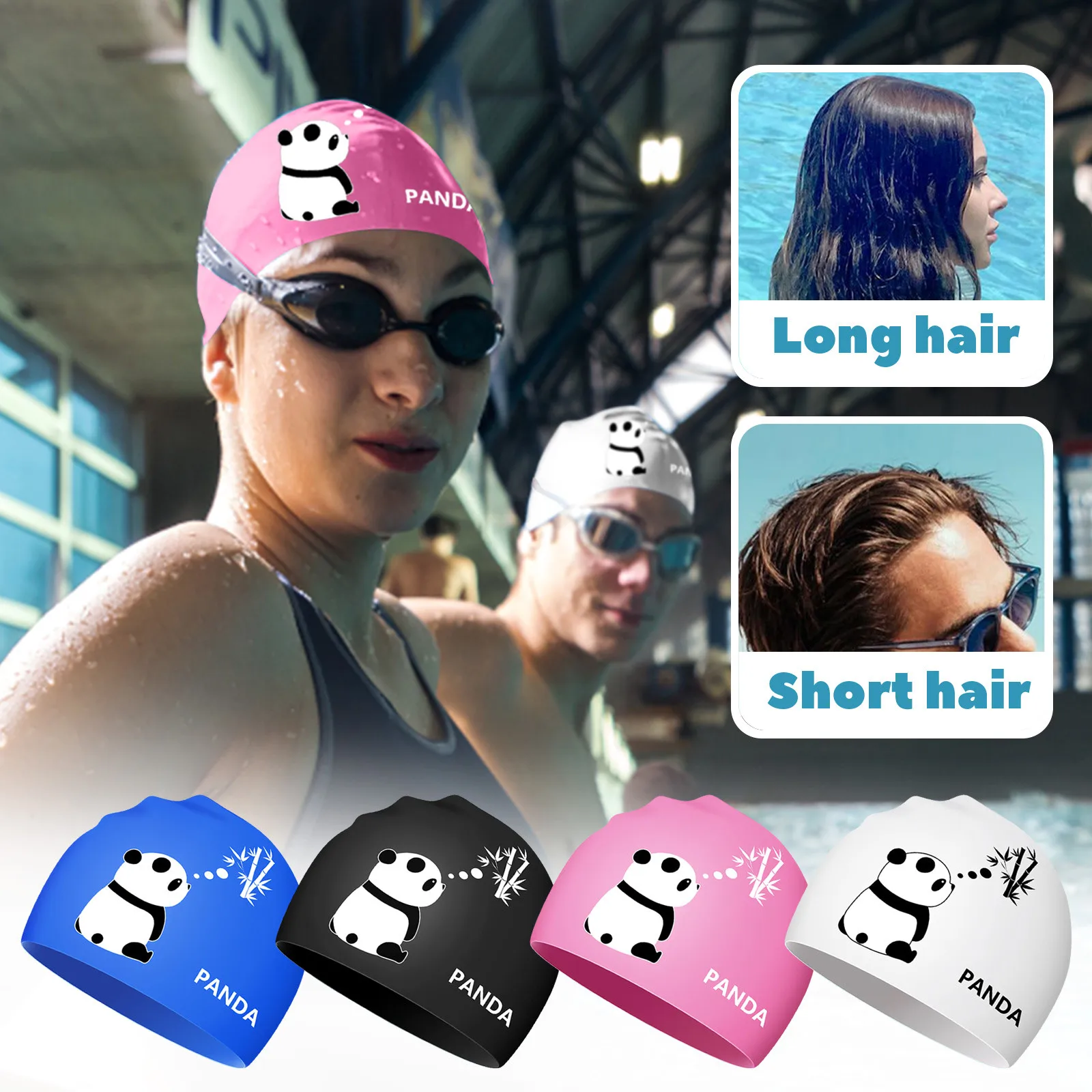 Comfortable, High Elasticity Swimming Hat, Cartoon Panda Print Silicone Swim Cap, Waterproof Swimming Cap For Adults & Children
Comfortable, High Elasticity Swimming Hat, Cartoon Panda Print Silicone Swim Cap, Waterproof Swimming Cap For Adults & Children