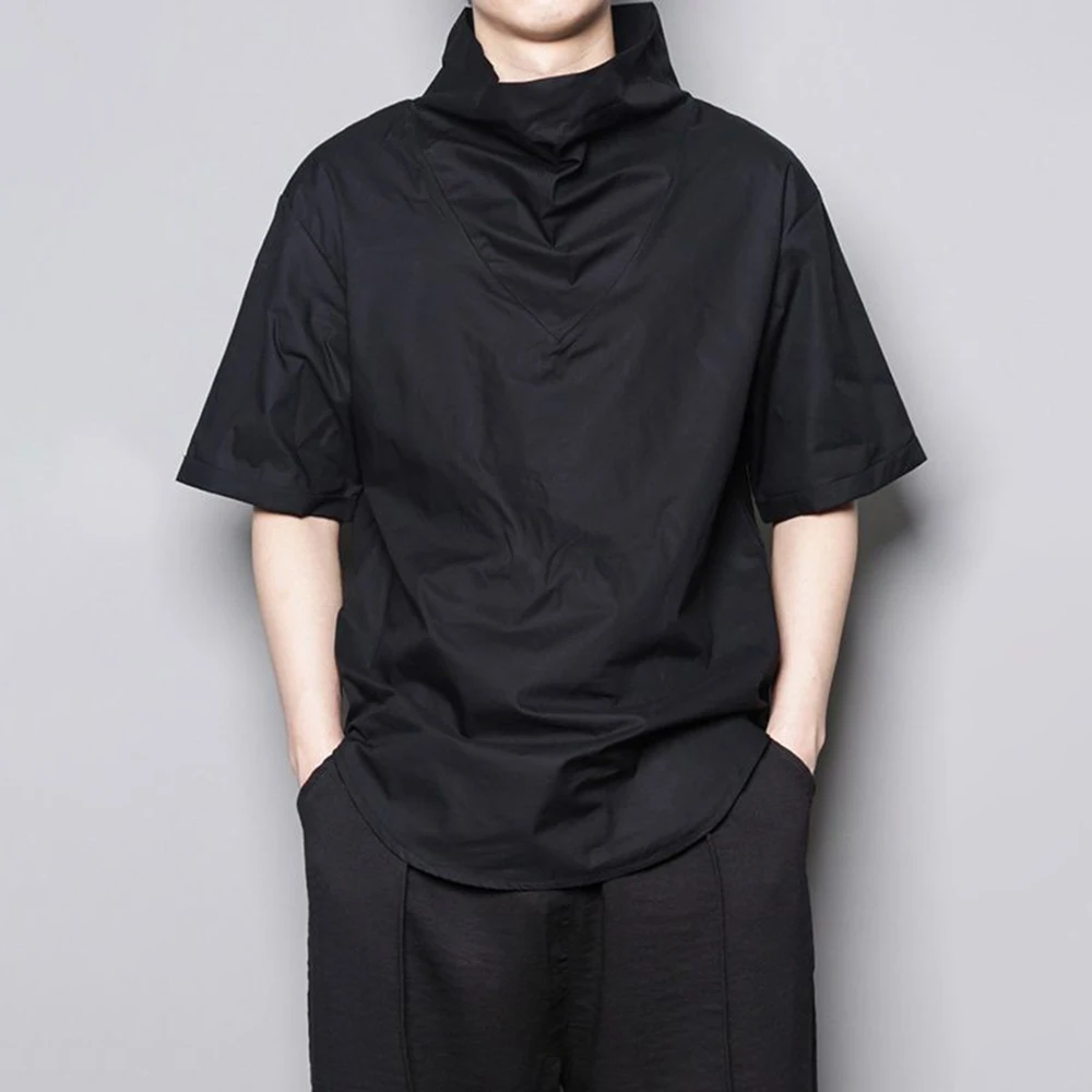 Mens Y2k High Collar Dark Ballroom Shirt Streetwear Fashion Nightclub Hip Hop Outdoor Short Sleeve Top Men'S Clothing 2025 New
Mens Y2k High Collar Dark Ballroom Shirt Streetwear Fashion Nightclub Hip Hop Outdoor Short Sleeve Top Men'S Clothing 2025 New
