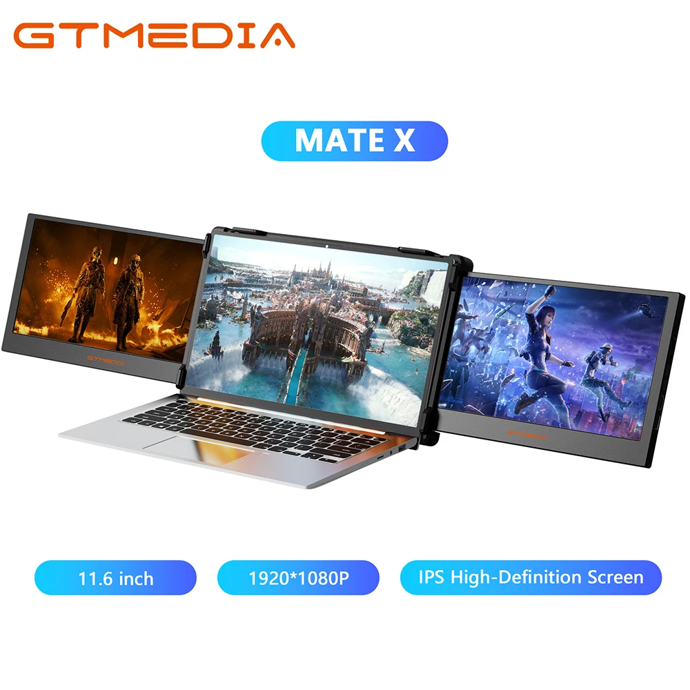 GTMEDIA Mate X 5,5-дюймовый IPS FHD 11,6*1920 портативный двойной монитор, тройной портативный монитор для 15,6-дюймового ноутбука
GTMEDIA Mate X 5,5-дюймовый IPS FHD 11,6*1920 портативный двойной монитор, тройной портативный монитор для 15,6-дюймового ноутбука