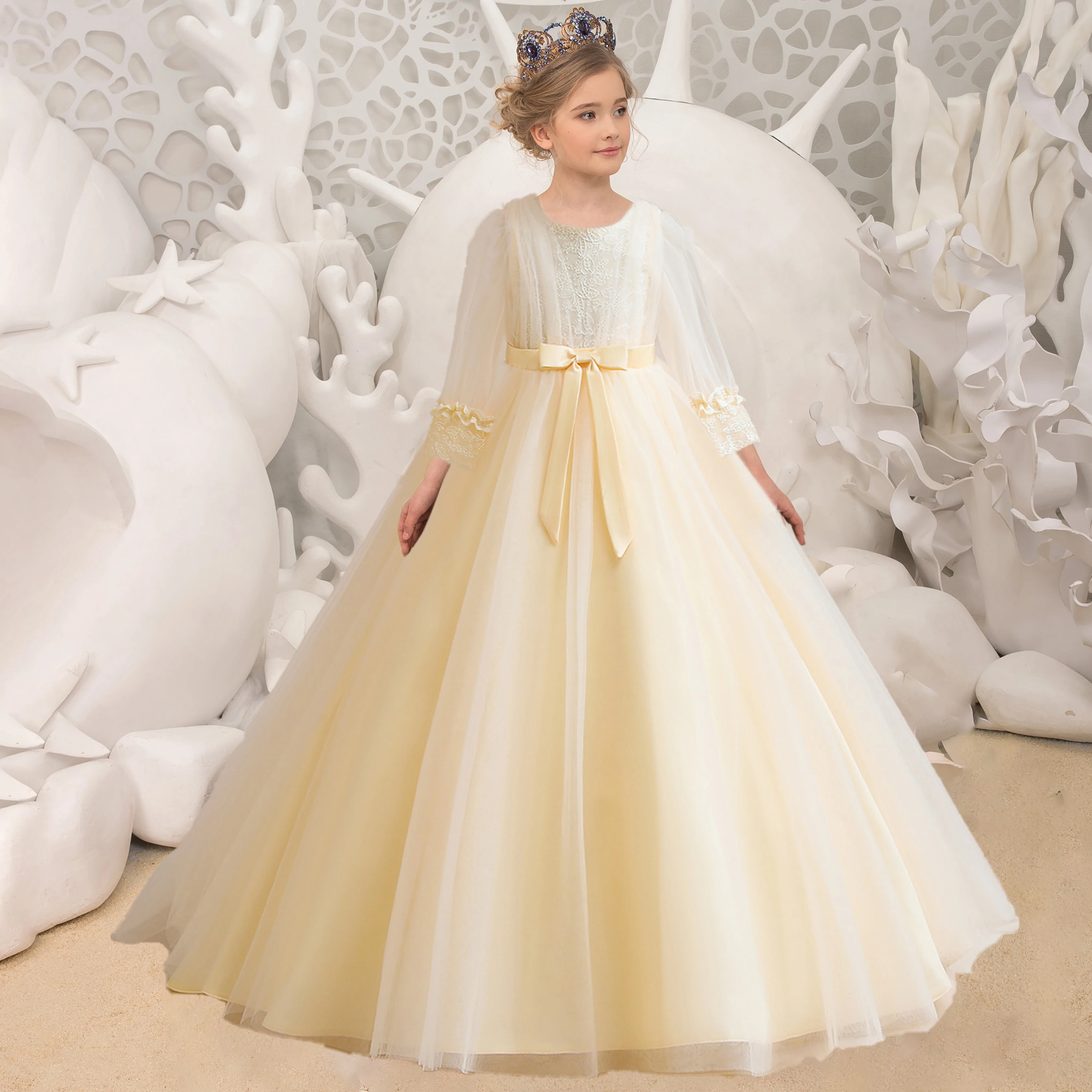 Girls Lace Dress Long Sleeve Bridesmaids Prom Kids Dresses For Girl Children Princess Party Wedding Ball Gown10 14 Yrs Vestidos
Girls Lace Dress Long Sleeve Bridesmaids Prom Kids Dresses For Girl Children Princess Party Wedding Ball Gown10 14 Yrs Vestidos
