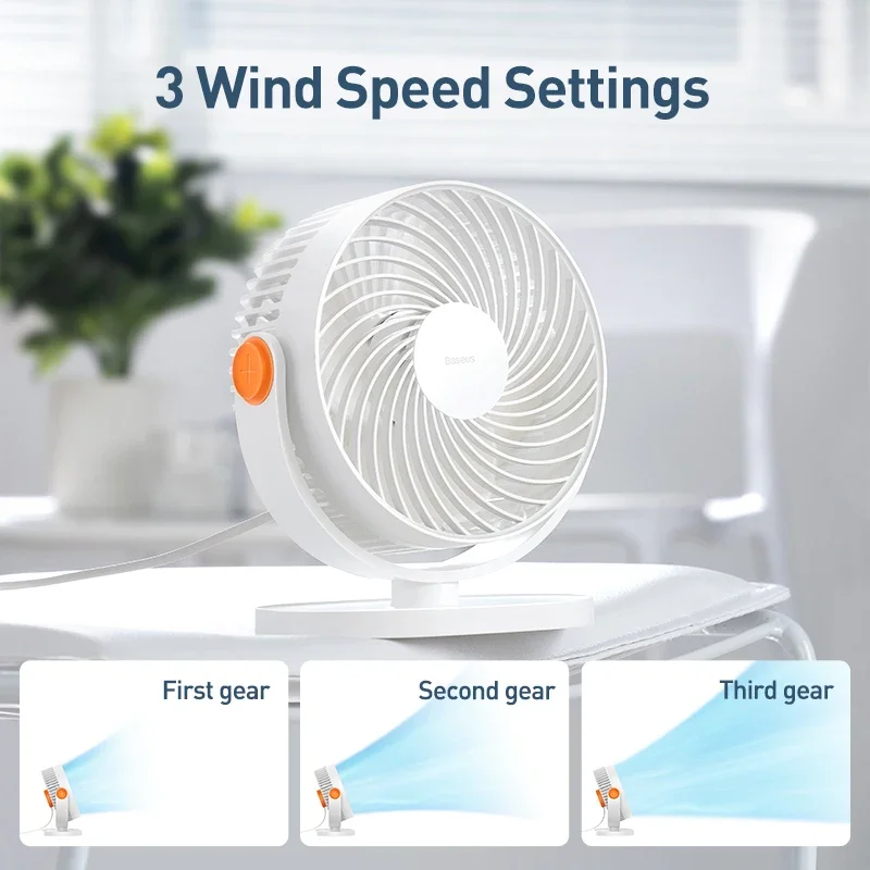Портативный настольный вентилятор Baseus с регулируемым углом USB Mini Air Cooler, белый
Портативный настольный вентилятор Baseus с регулируемым углом USB Mini Air Cooler, белый